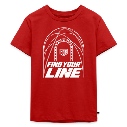 T-Shirt Enfant - Find Your Line - rouge