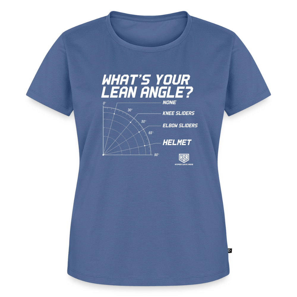 T-Shirt Femme - What's Your Lean Angle - bleu pigeon