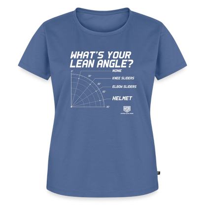 T-Shirt Femme - What's Your Lean Angle - bleu pigeon