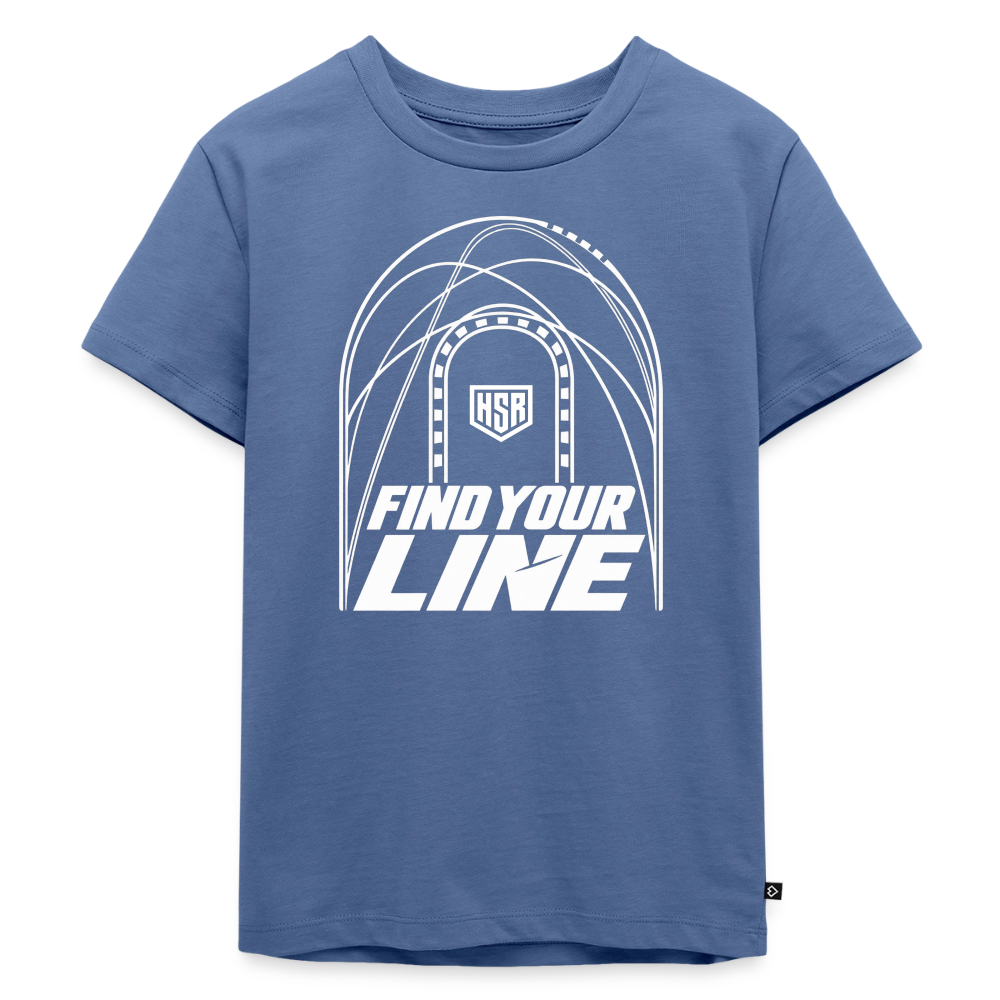 T-Shirt Enfant - Find Your Line - bleu pigeon