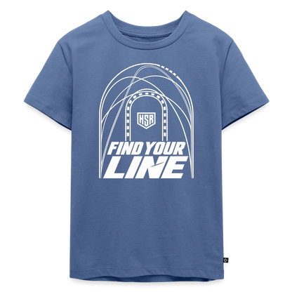 T-Shirt Enfant - Find Your Line - bleu pigeon