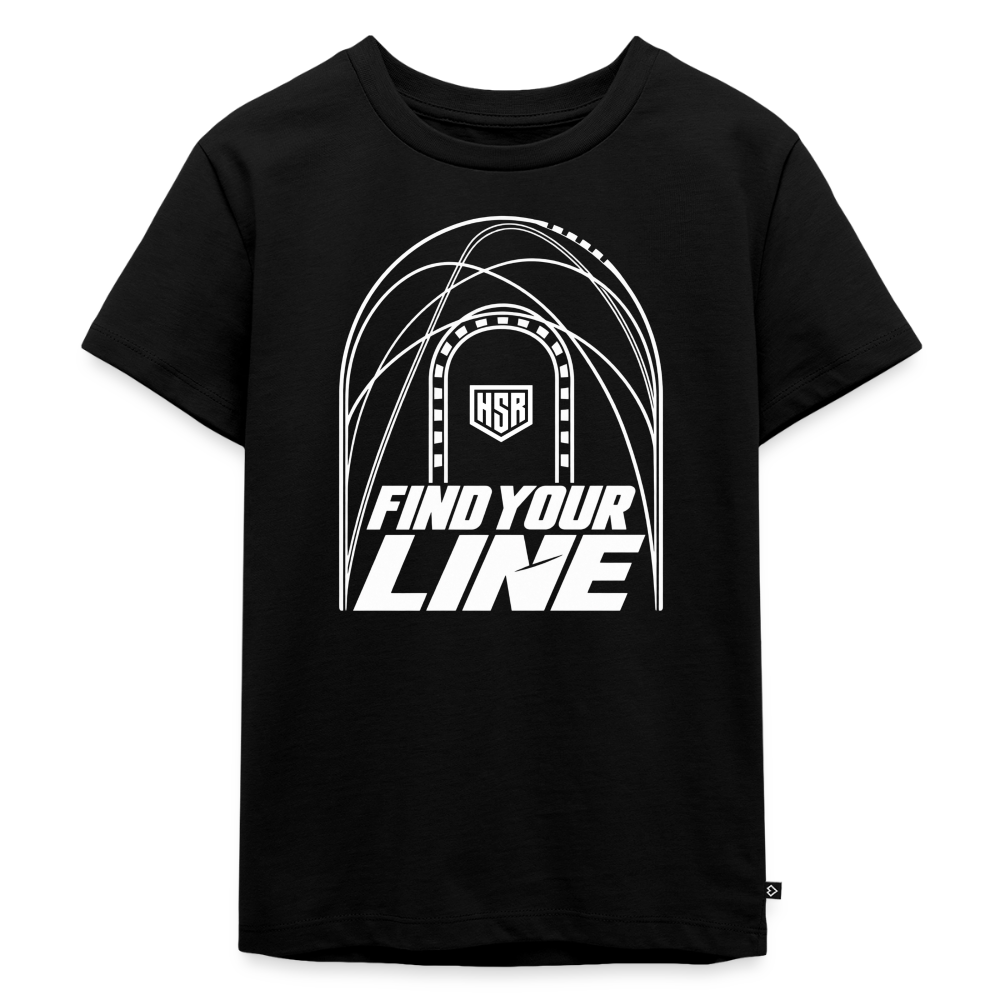 T-Shirt Enfant - Find Your Line - noir